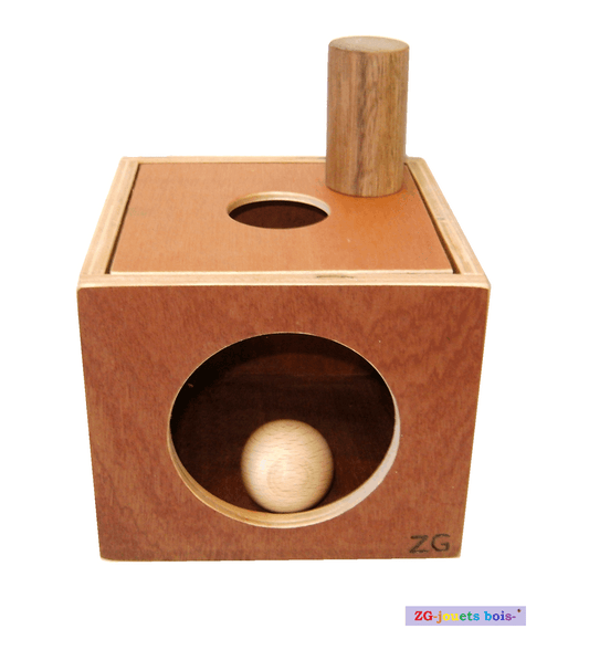 jeux nido montessori boite imbucare de permanence de l'objet évolutive, 7 formes 5 plaques interchangeables, fabrication française ZG-jouetsbois-