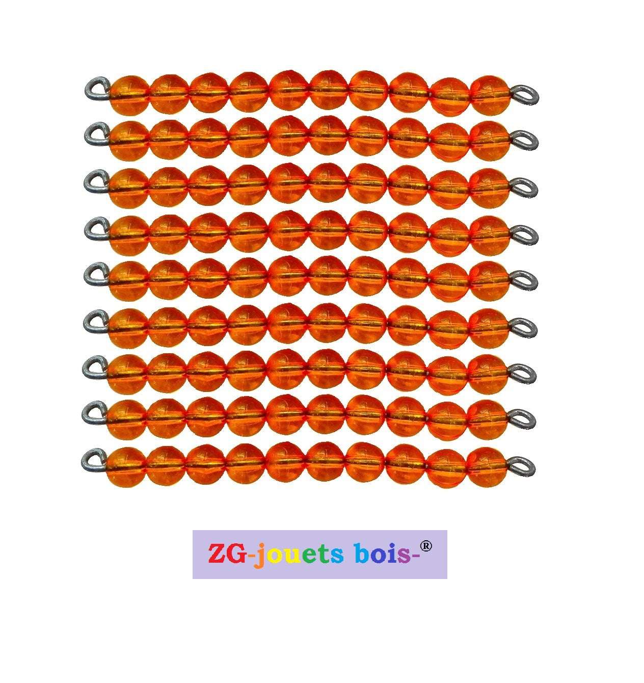 Perles Complément Table de Seguin, doré ou orange
