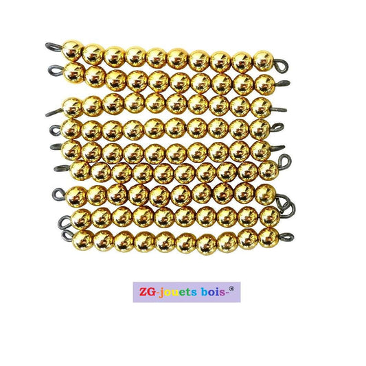 Perles Complément Table de Seguin, doré ou orange