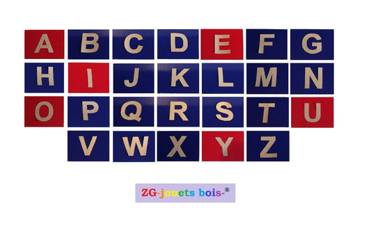 lettre rouge script montessori rugueux langage