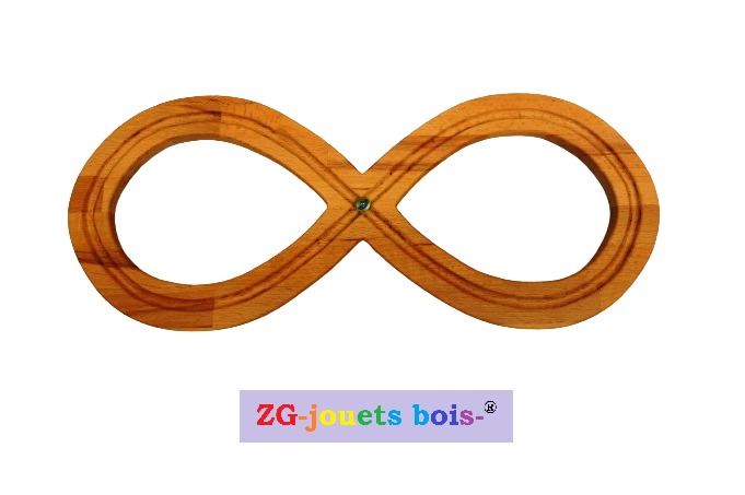 Lemniscate in oak or beech, symbol of infinity, lying eight, deep meditation, mindfulness, yoga accessory, well-being, handcrafted product