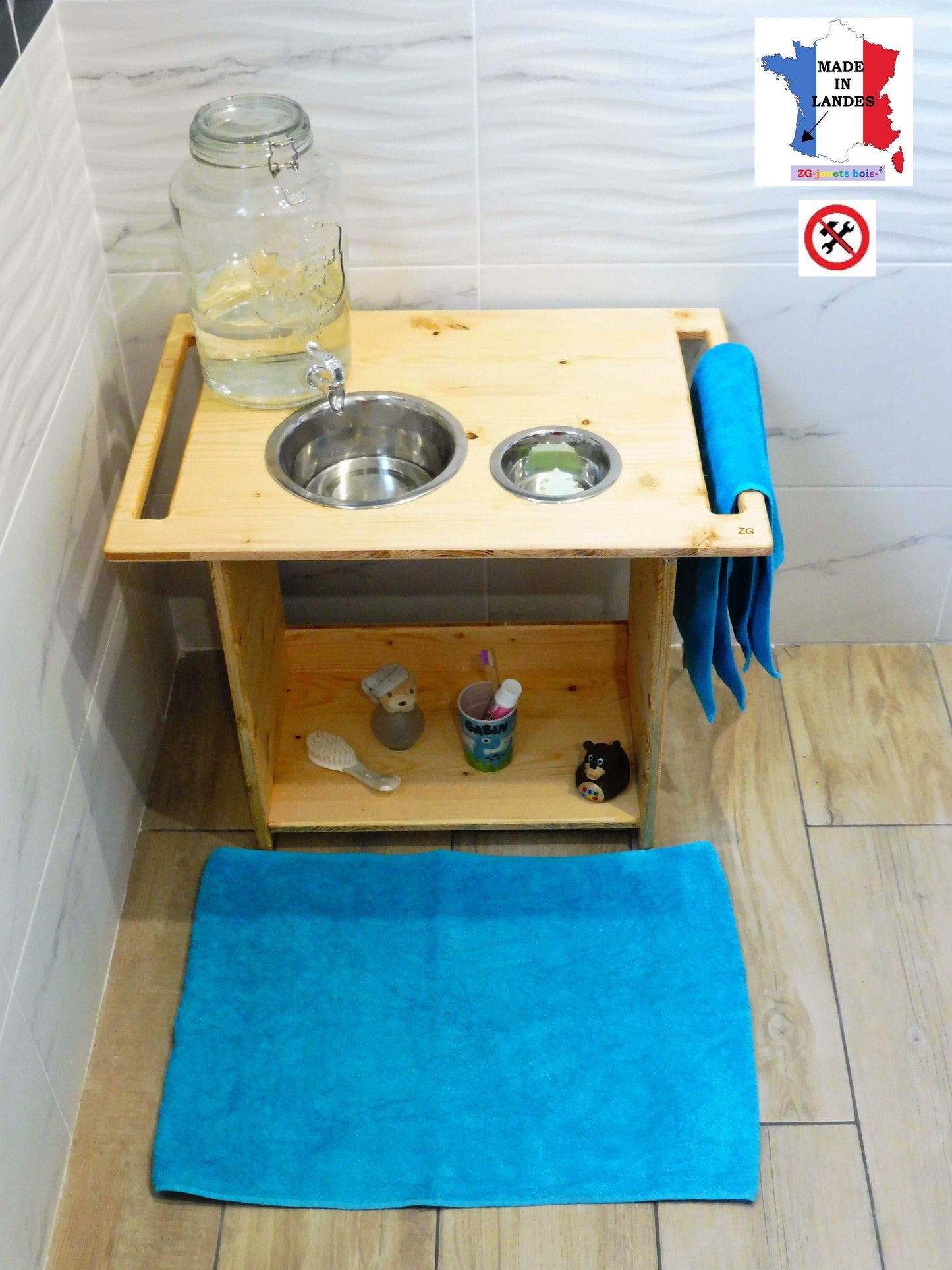 Table de lavage Montessori (mains, dents)