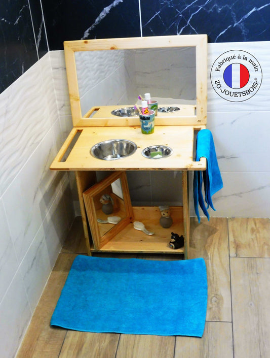 Lot complet Table de lavage Montessori + 2 miroirs incassables