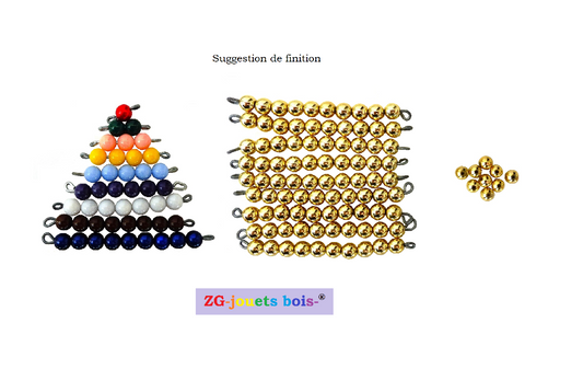 144 Perles seules pour Table Seguin I et II Montessor 10 doré