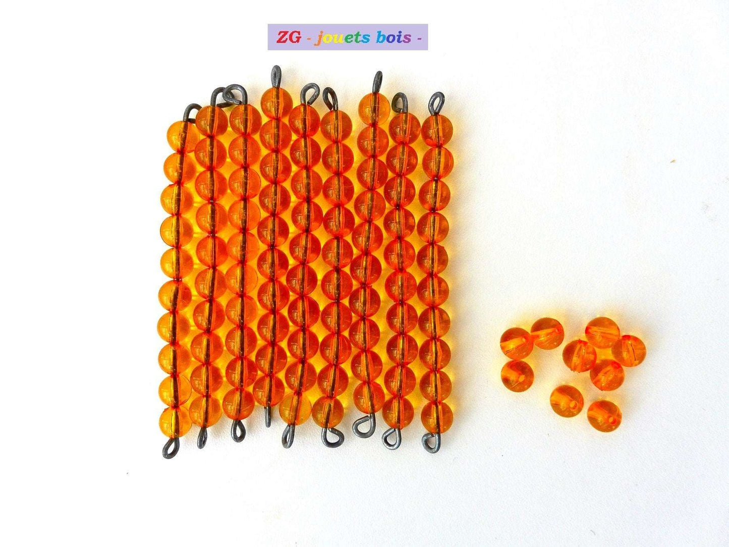 lot perles montessori 10 orange table seguin 2