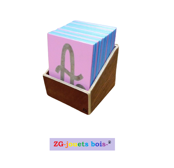 zgjouetsbois artisan français montessori lettre rugueuse matériel langage