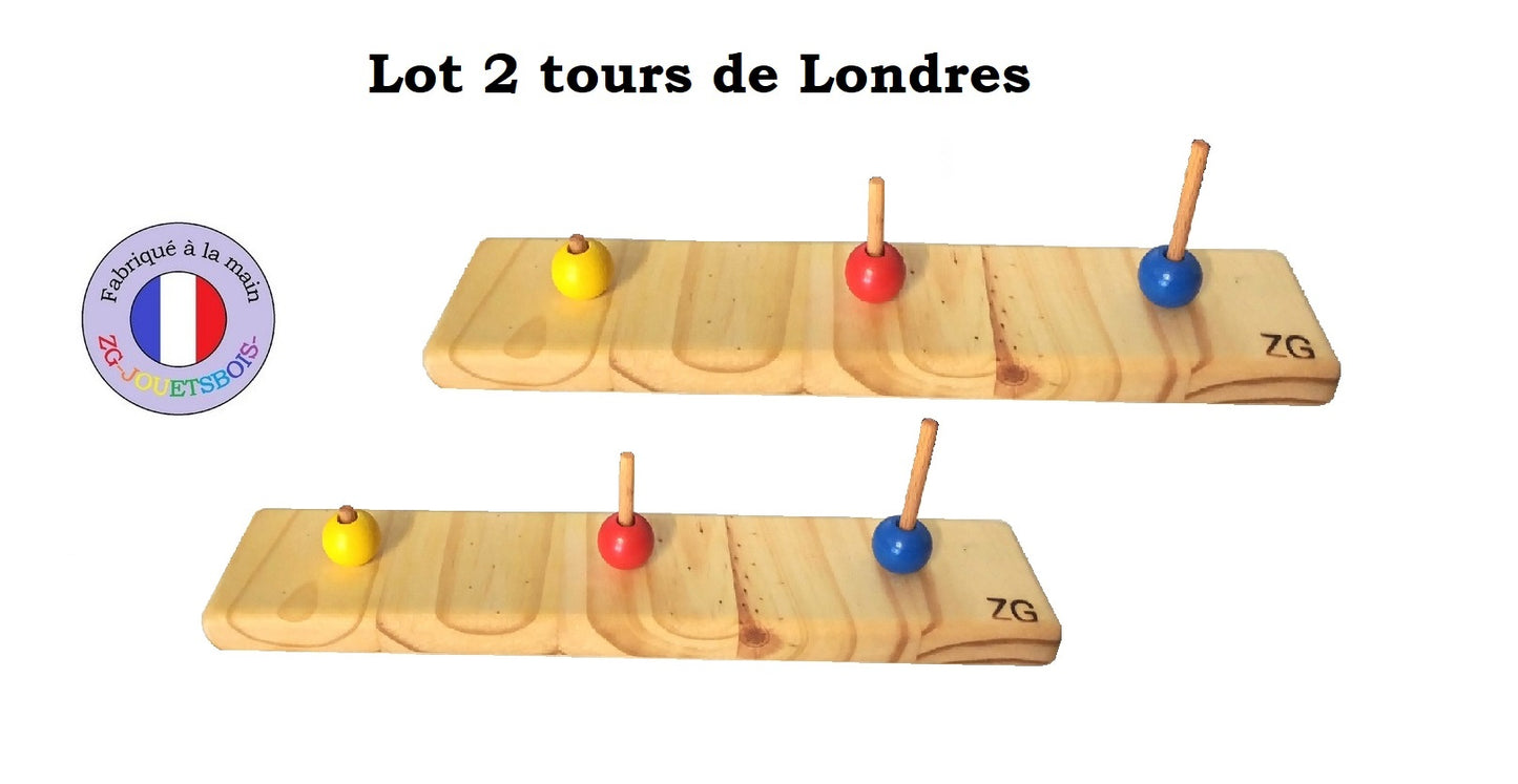 lot de 2 tours de londres drexel pour test neuro psycho motricité ZG-jouetsbois-