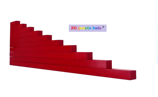 10 barres rouges montessori ZG