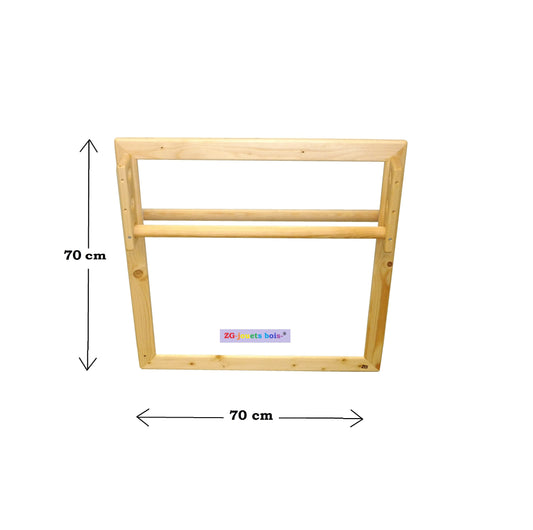 Unbreakable mirror Nido Montessori SQUARE format of your choice, adjustable pull-up bar