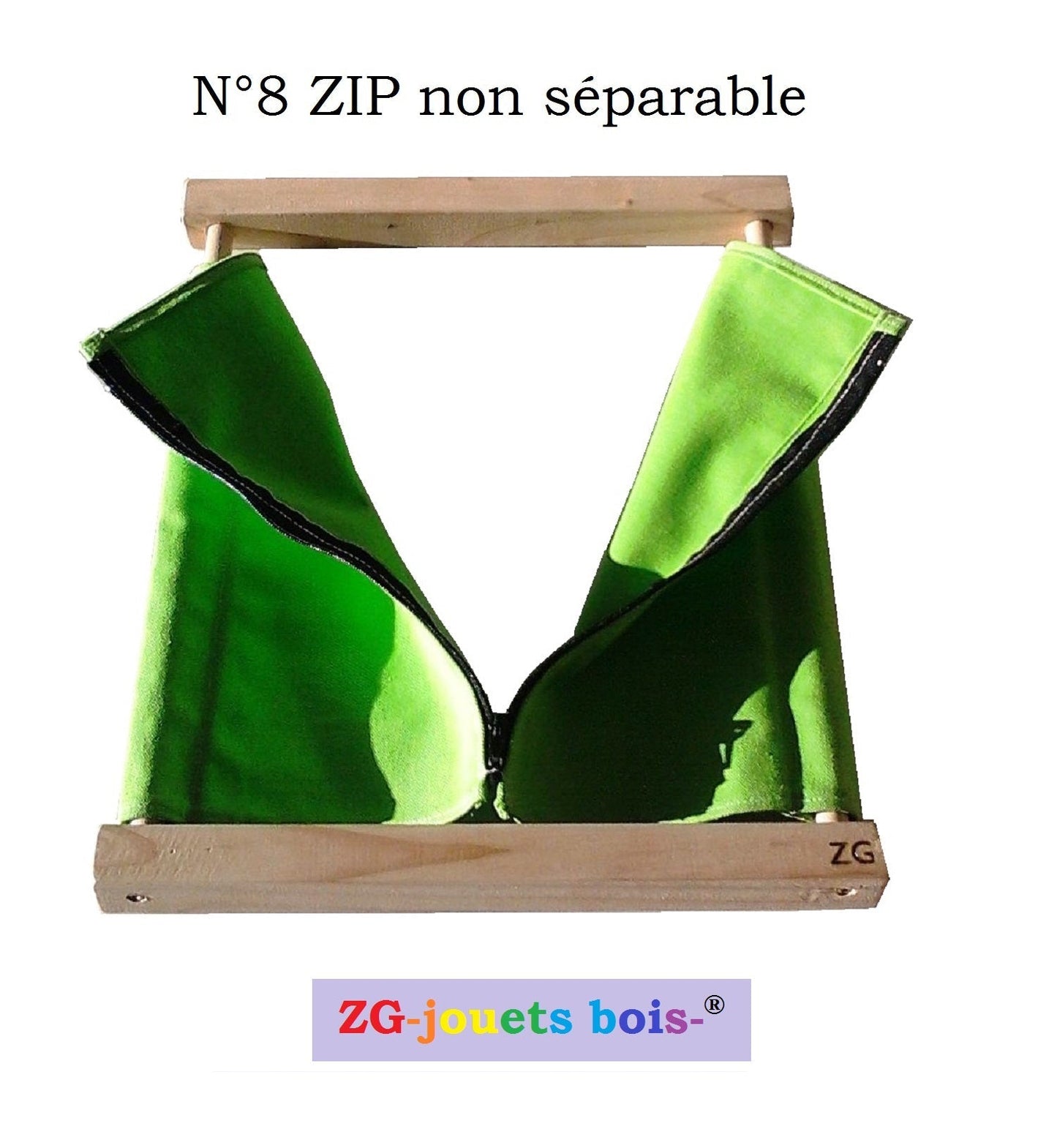 choix 8 cadre fermeture eclair non séparable, pedagogie montessori, fait main, france, ZG