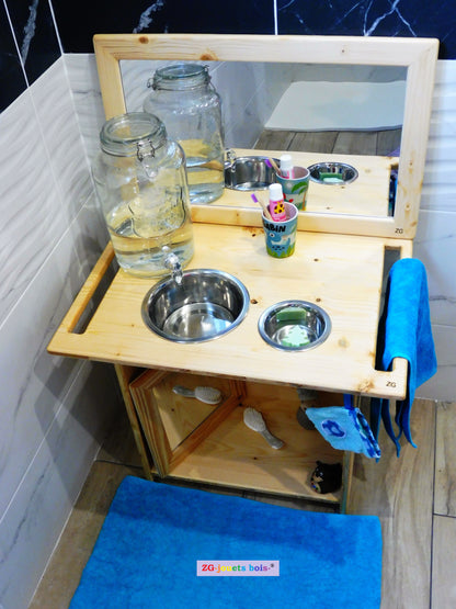 Lot complet Table de lavage Montessori + 2 miroirs incassables