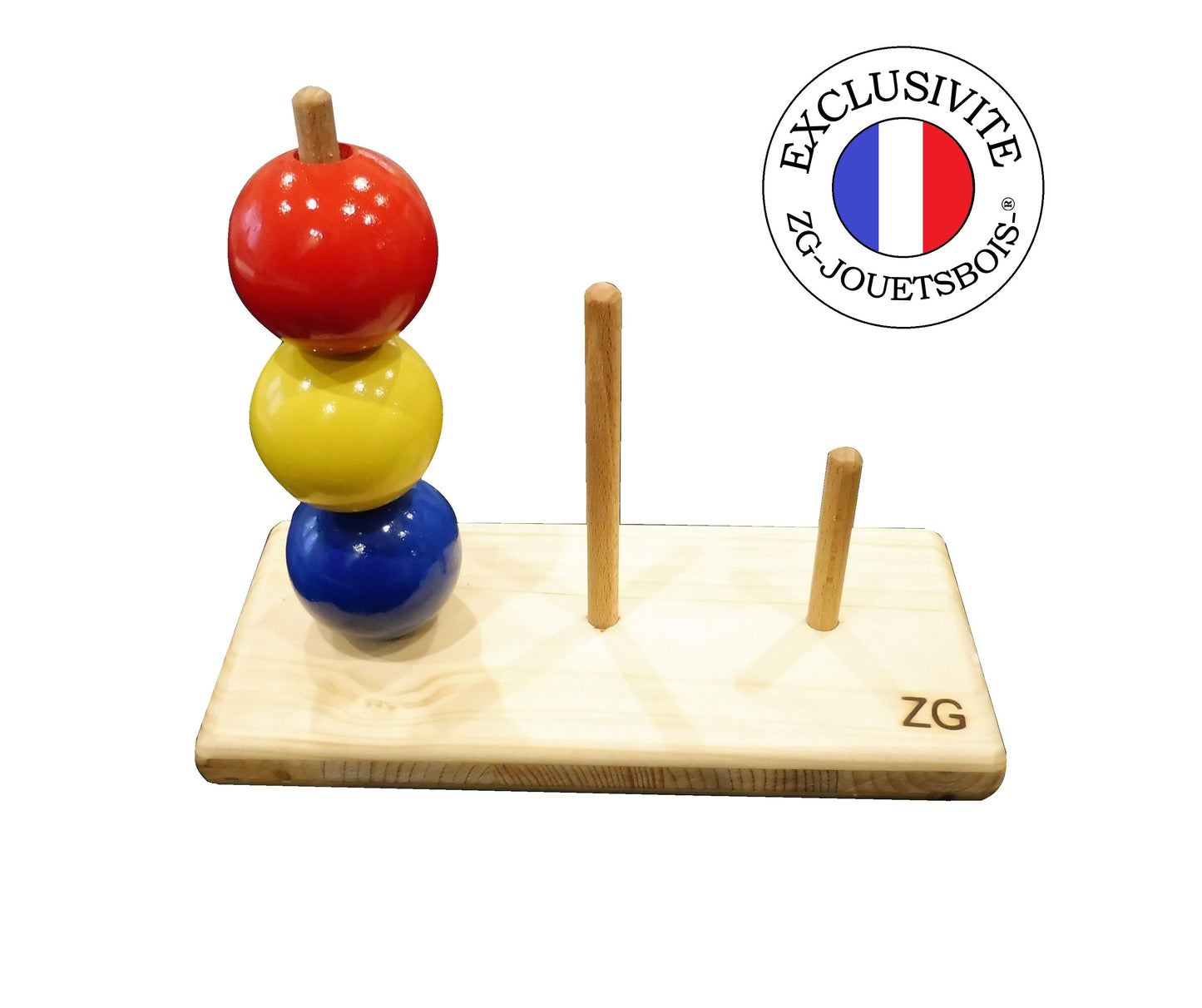 tour de londres avec boule bleue rouge et jaune sur tige de gauche