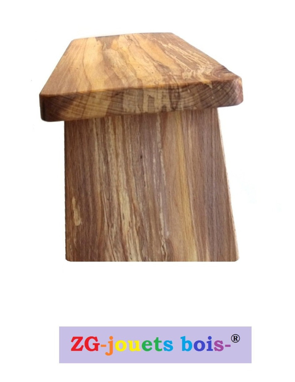 banc de méditation hêtre pieds pliables droits assise droite réalisation artisanale française par zg-jouetsbois-