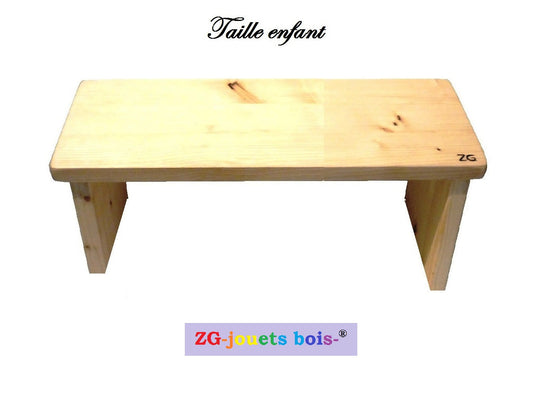 banc de prière en pin taille enfant réalisation artisanale française par zg-jouetsbois-