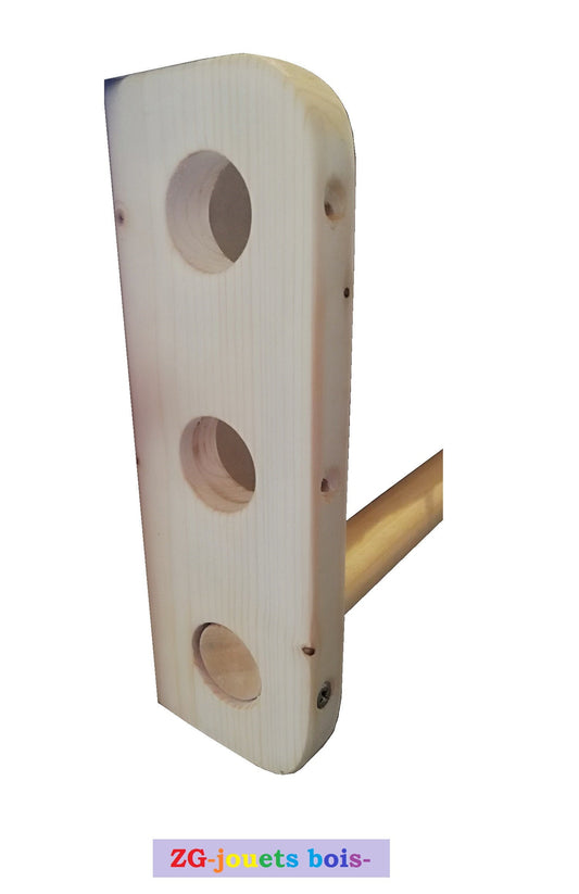 Unbreakable Vertical mirror, Nido Montessori, made to measure, adjustable brachiation bar