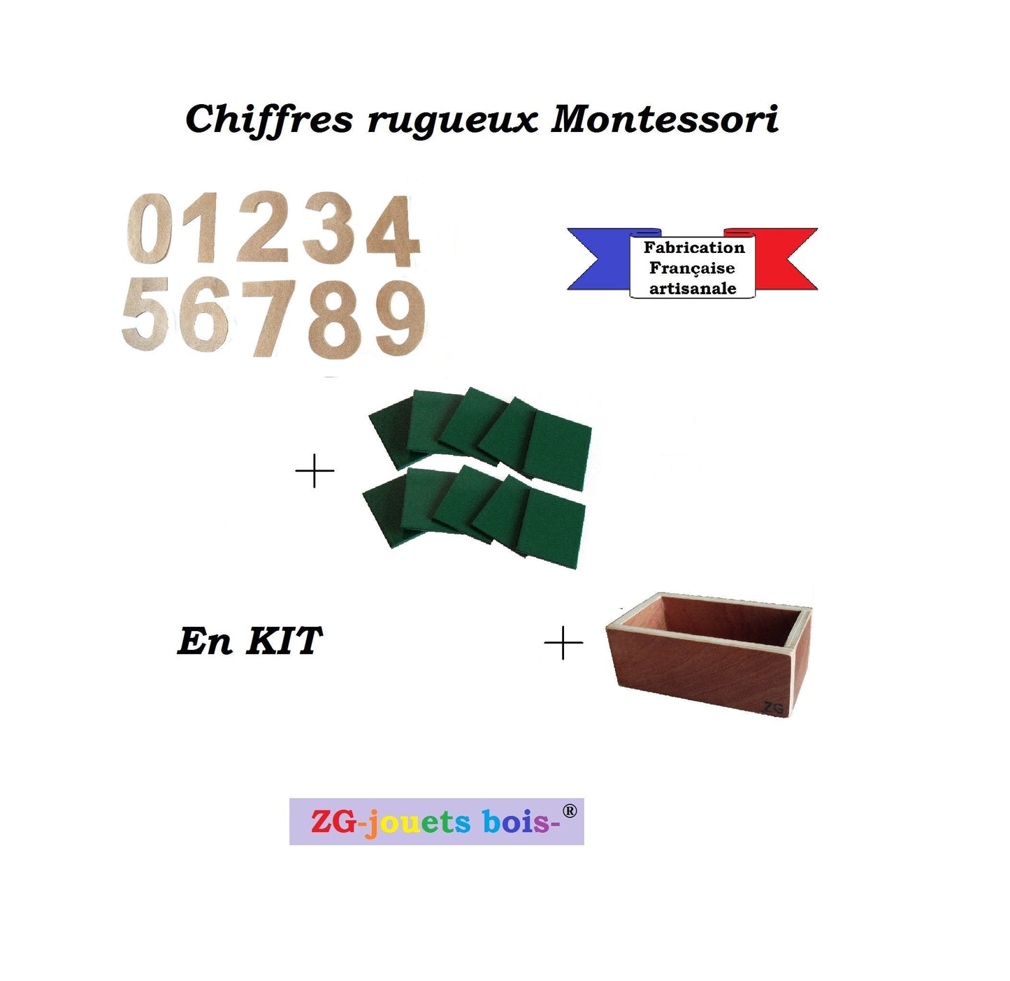 kit chiffres rugueux montessori anglophones ZG