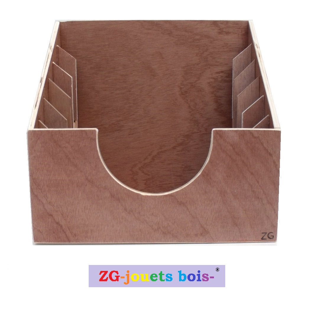 rangement bois 6 cadres habillage montessori ZG