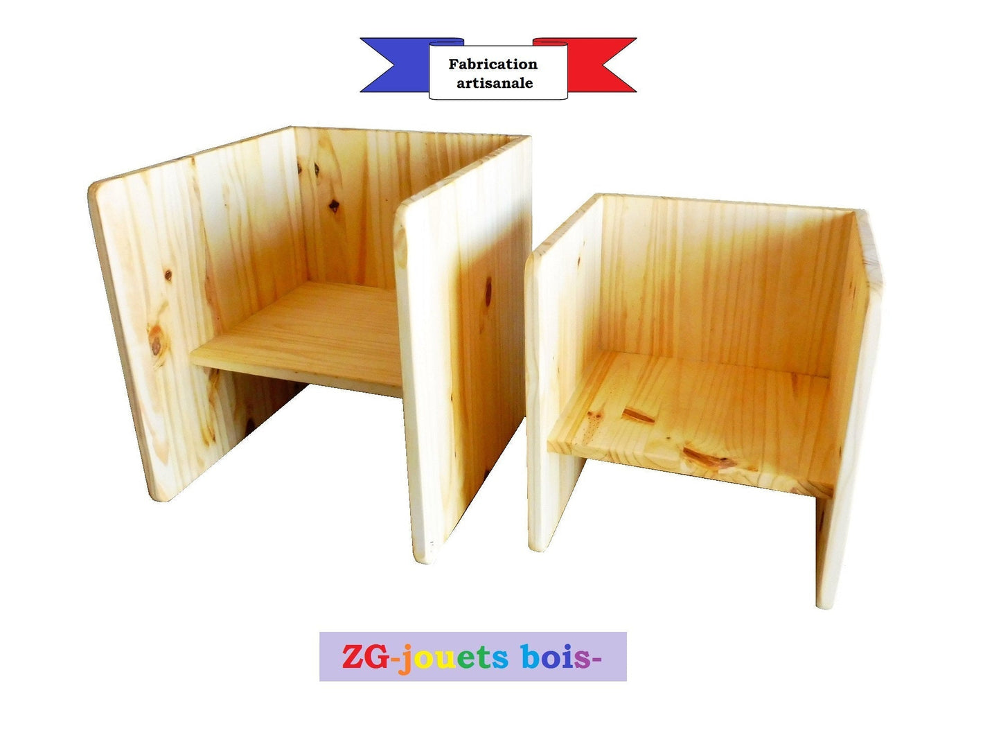 mobilier pour enfant solide et durable une chaise et une table cube 3 en 1 montessori