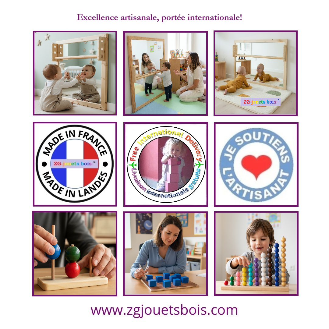 Matériel neuropsychologie et Montessori artisanal français ZG-jouetsbois