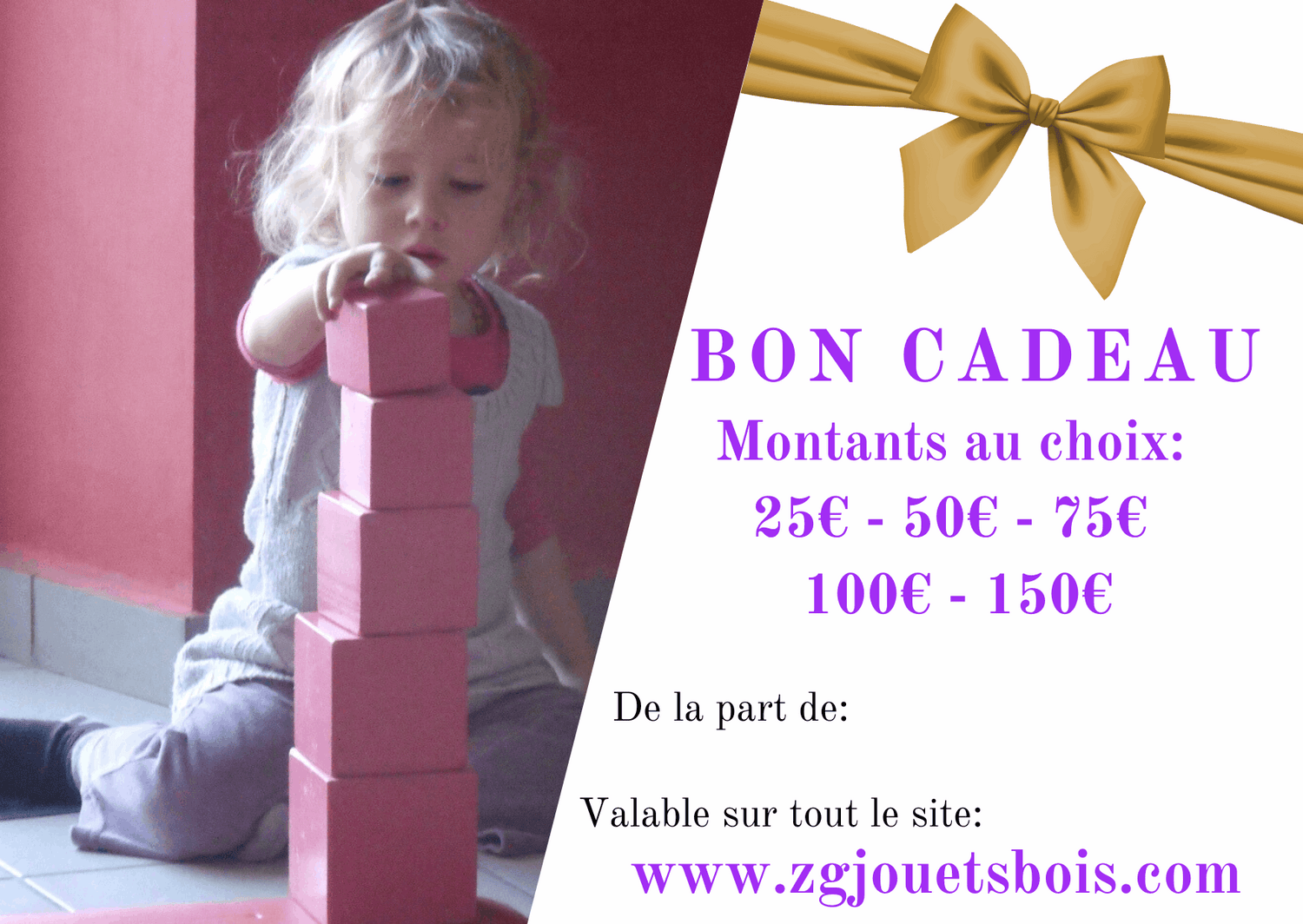 bon cadeau ZG-jouetsbois- montant au choix
