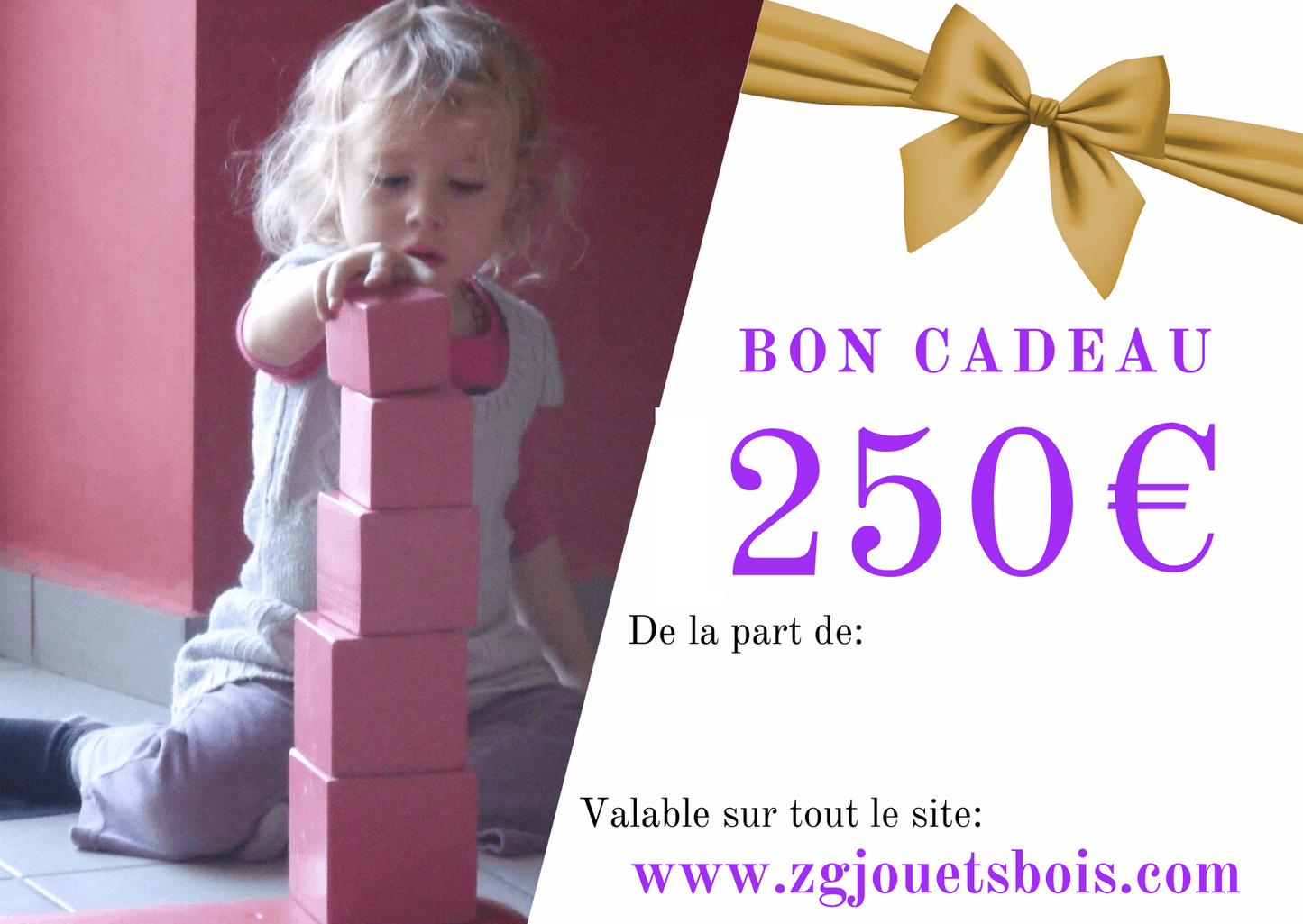 magnifique cadeau de noel ou naissance, bon cadeau de 250€