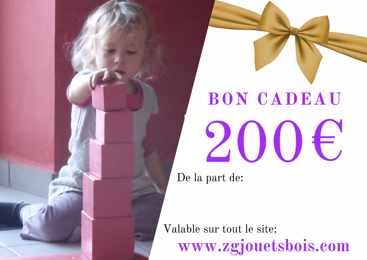 carte cadeau 200€ idéal coupr de pouce achat miroir montessori