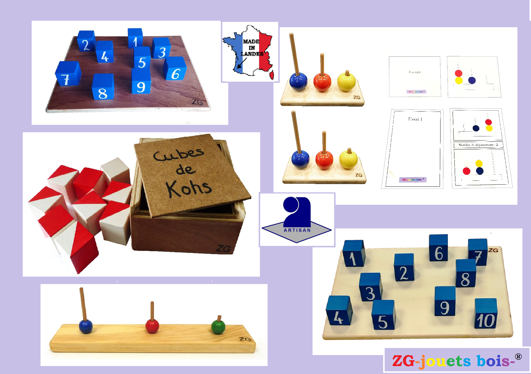 materiel tests neuropsy cubes kohs blocs corsi tour londres 