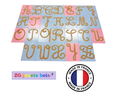 alphabet cursif majuscule montessori rose bleu ZG-jouetsbois-