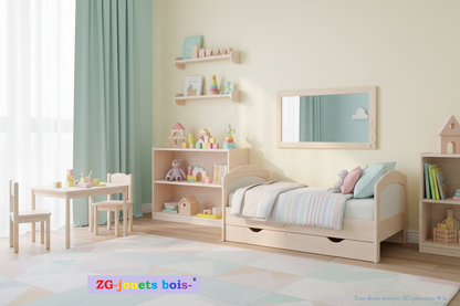 miroir montessori incassable sans barre dans chambre enfant