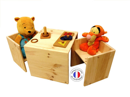 LOT Table et chaises cube Montessori