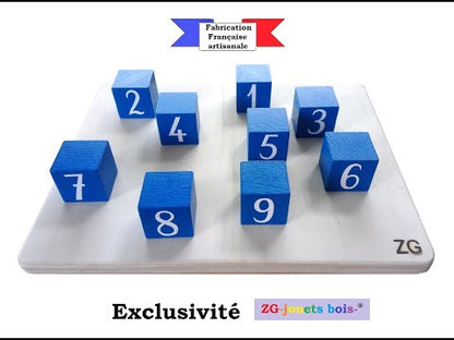 tests blocs corsi 9 cubes planche blanche pour enfant