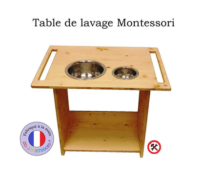 table artisanale française lavage pour mains et dents montessori
