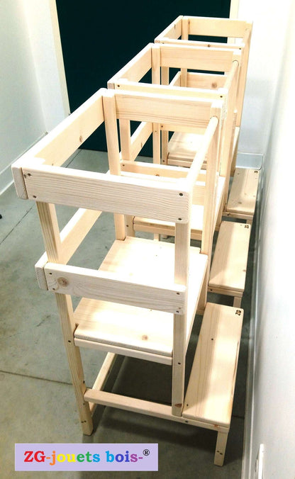 Tour d'observation Montessori artisanale fabriqué en france par ZG-jouetsbois-®