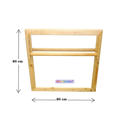 Unbreakable mirror Nido Montessori SQUARE format of your choice, adjustable pull-up bar