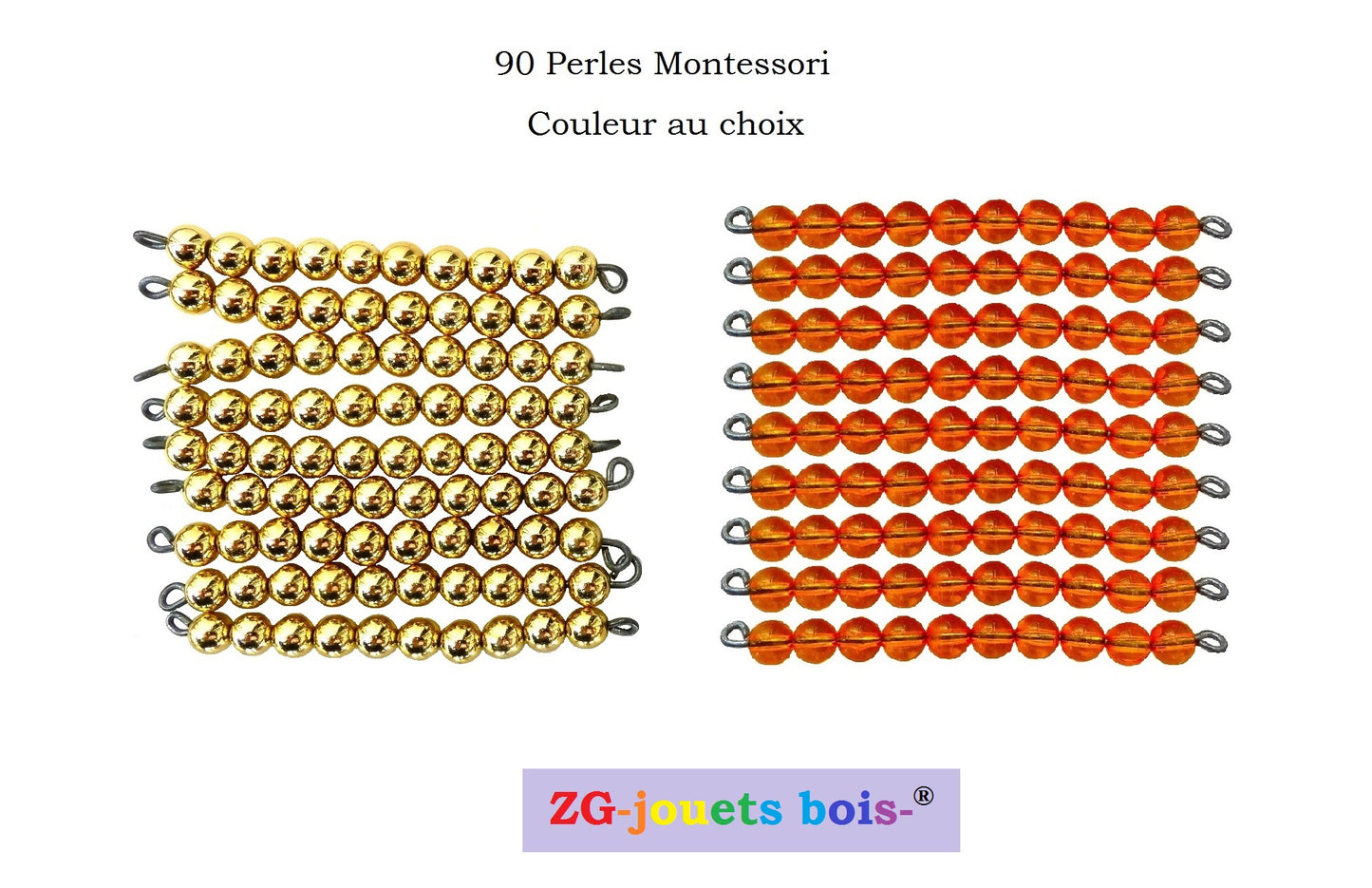 Perles Complément Table de Seguin, doré ou orange