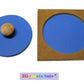 puzzle nido montessori, encastrement premier âge, gros rond ou cercle, bleu, fabrication artisanale française ZG-jouetsbois-