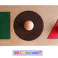 puzzle encastrement trois formes, rouge vert marron, pédagogie montessori, premier âge, nido, fabrication artisanale française ZG-jouetsbois-