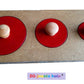 puzze montessori 3 cercles rouges, encastrement premier âge nido, fabrication artisanale française ZG-jouetsbois-