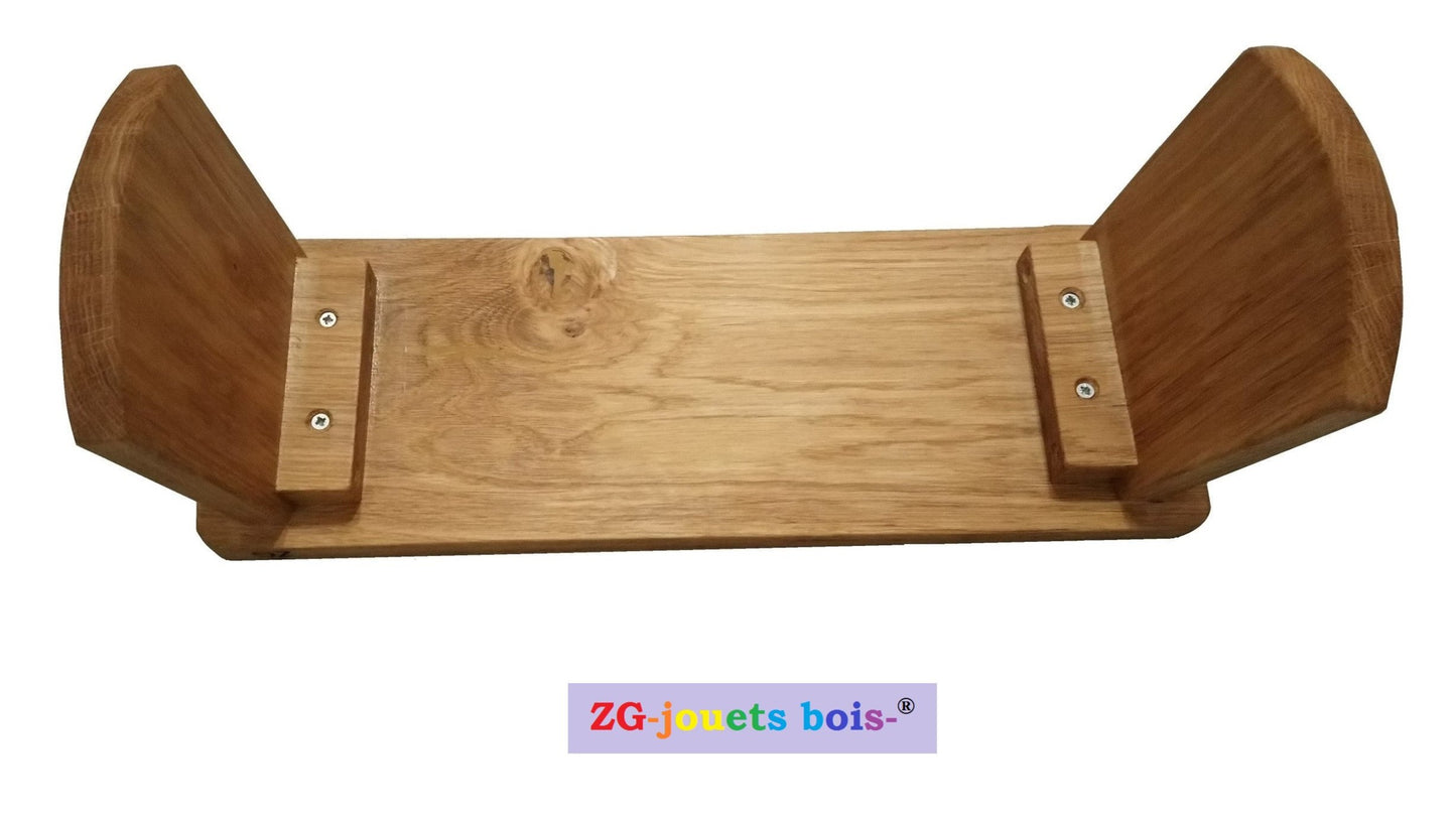 banc de méditation en hêtre pieds fixes arrondis réalisation artisanale française par zg-jouetsbois-