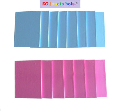 tablettes pour fabrication de lettres rugueuses montessori cursives majuscules, rose et bleu, réalisation ZG-jouetsbois-