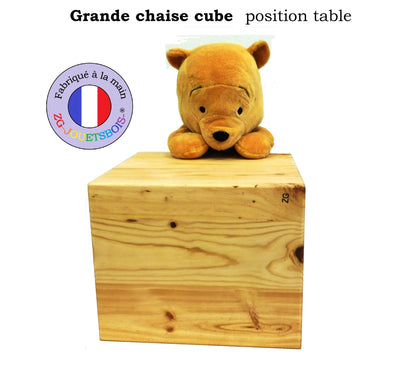Table cube Montessori ou Grande chaise cube
