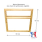 Espejo Montessori 65x65 cm, irrompible, con asidero regulable