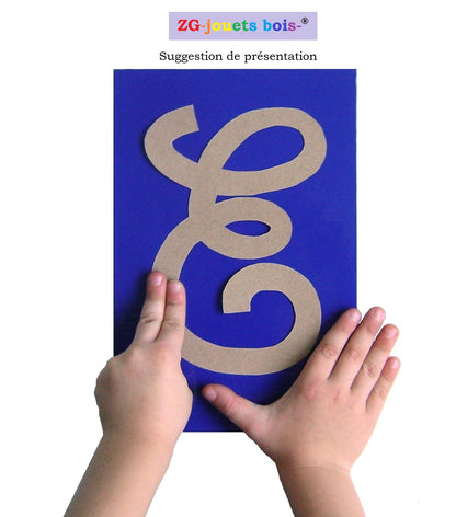 tablettes pour fabrication de lettres rugueuses montessori cursives majuscules voyelles bleues consonnes rouges réalisation ZG-jouetsbois-