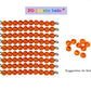 99 Cuentas sueltas para Mesa Seguin II Montessori dorado o naranja