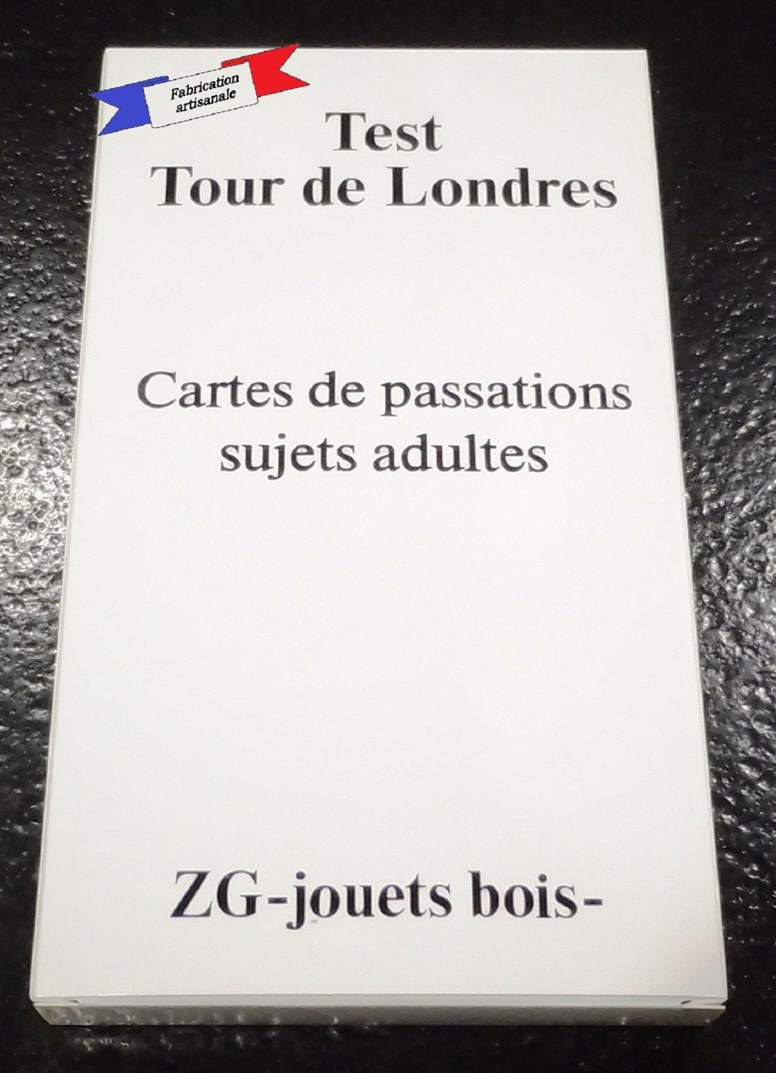 Cartes de passation pour sujets adultes réalisation test de la tour de Londres normes Shallice fabrication française artisanale par ZG-jouetsbois-