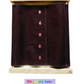cadre habillage montessori petits boutons roses et tissu 100% coton marron ZG