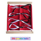 cadre habillage montessori rubans et noeuds tissu 100% coton rouge ZG