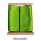 cadre habillage montessori zip separable fermeture eclair tissu 100% coton vert ZG