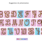 Tablettes pour fabrication lettres rugueuses montessori cursives majuscules voyelles bleues et consonnes roses fabrication zg-jouetsbois-