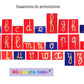 suggestion de présentation lettres rugueuses montessori cursives voyelles bleues consonnes rouges réalisation ZG-jouetsbois-